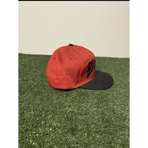 vintage Indiana Hoosiers hat cap snap back black red football spell out 90s mens - Picture 5 of 12